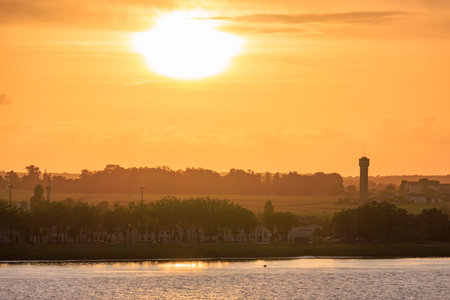 Bordeaux city at the Garonne river in Franceの写真素材
