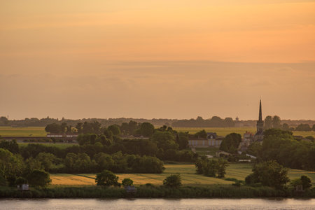 Bordeaux city at the Garonne river in Franceの写真素材