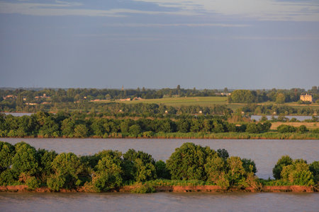 Bordeaux city at the Garonne river in Franceの写真素材