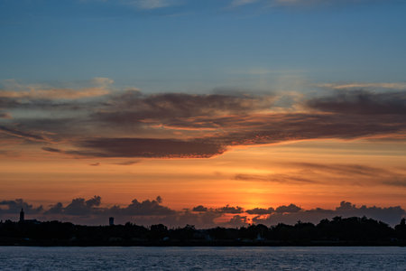 Bordeaux city at the Garonne river in Franceの写真素材