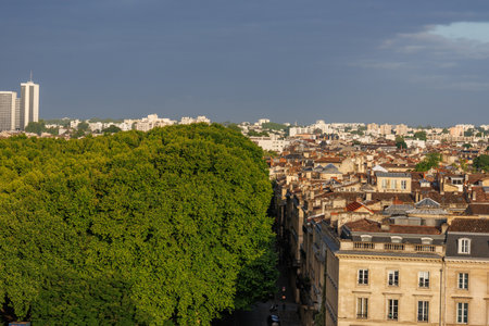 Bordeaux city at the Garonne river in Franceの写真素材