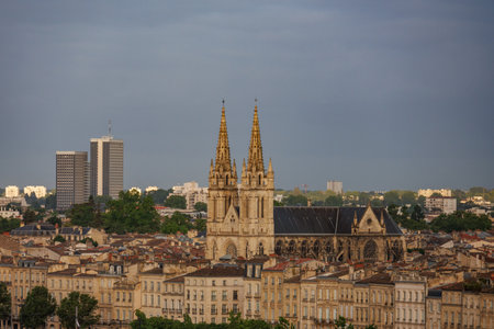 Bordeaux city at the Garonne river in Franceの写真素材