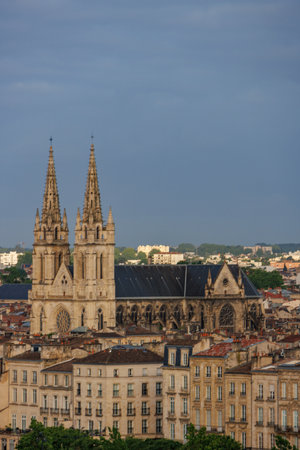 Bordeaux city at the Garonne river in France