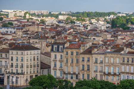 Bordeaux city at the Garonne river in Franceの写真素材