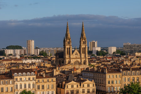 Bordeaux city at the Garonne river in Franceの写真素材