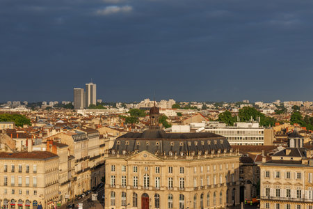 Bordeaux city at the Garonne river in Franceの写真素材