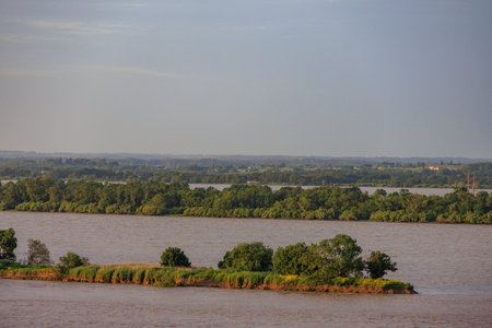 Bordeaux city at the Garonne river in Franceの写真素材