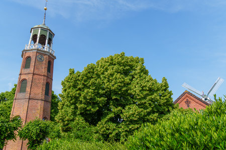 summer time near Ditzum in east Frisiaの写真素材