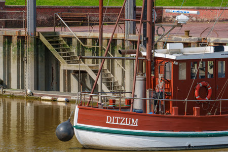 summer time near Ditzum in east Frisiaの写真素材