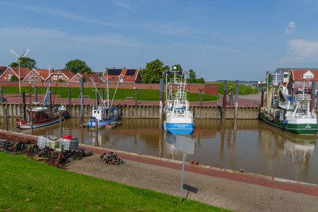 summer time near Ditzum in east Frisiaの写真素材