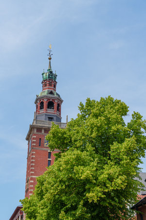the city of Leer in east Frisiaの写真素材