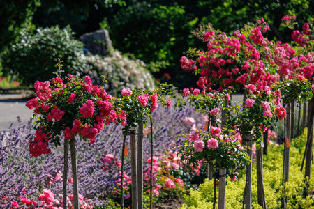Roses in a German gardenの写真素材
