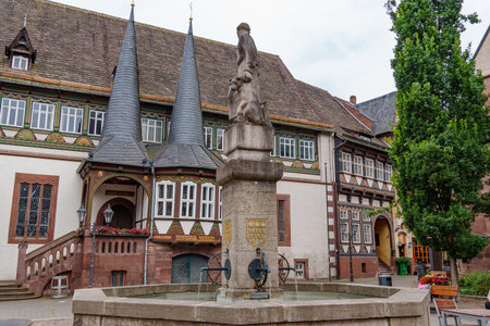 the old city of Einbeck in Germanyの写真素材