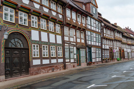 the old city of Einbeck in Germanyの写真素材