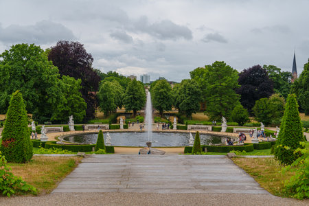 Potsdam city with historic buildings and green parksの写真素材