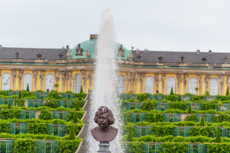 Potsdam city with historic buildings and green parks