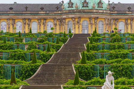 Potsdam city with historic buildings and green parksの写真素材
