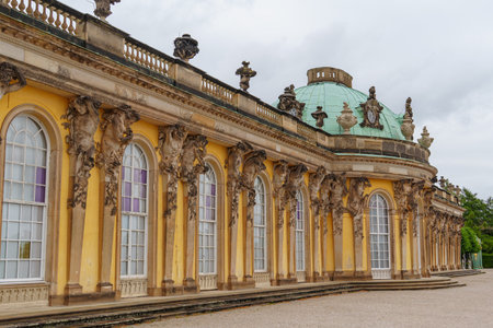 Potsdam city with historic buildings and green parks