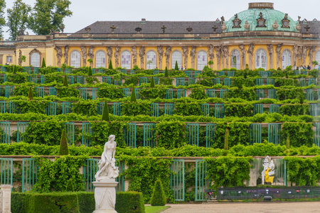 Potsdam city with historic buildings and green parks