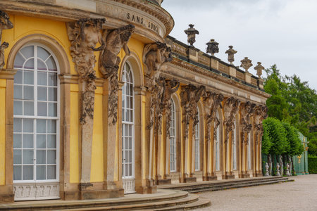 Potsdam city with historic buildings and green parks