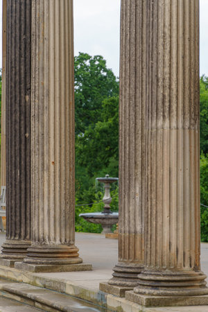 Potsdam city with historic buildings and green parks