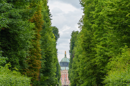 Potsdam city with historic buildings and green parksの写真素材