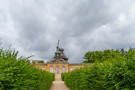 Potsdam city with historic buildings and green parksの写真素材