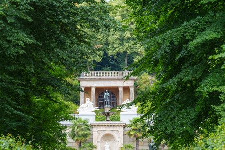 Potsdam city with historic buildings and green parks