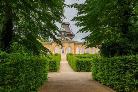 Potsdam city with historic buildings and green parksの写真素材