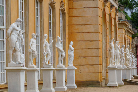 Potsdam city with historic buildings and green parks