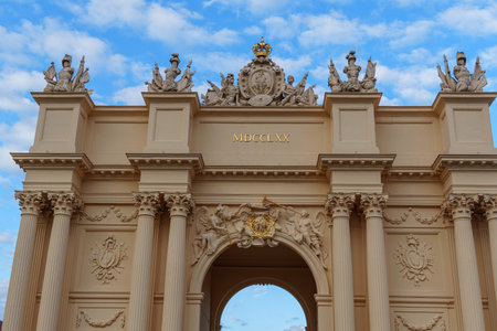 Potsdam city with historic buildings and green parks