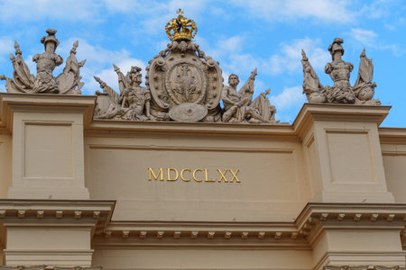 Potsdam city with historic buildings and green parksの写真素材