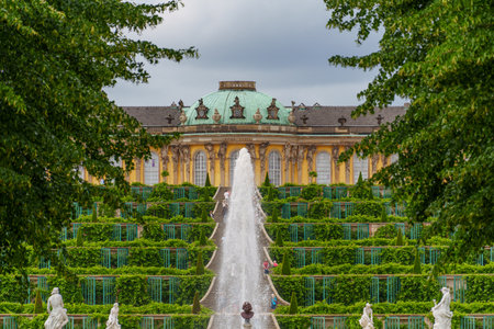 Potsdam city with historic buildings and green parksの写真素材