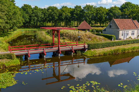 the old village Bourtange in the Netherlandsの写真素材