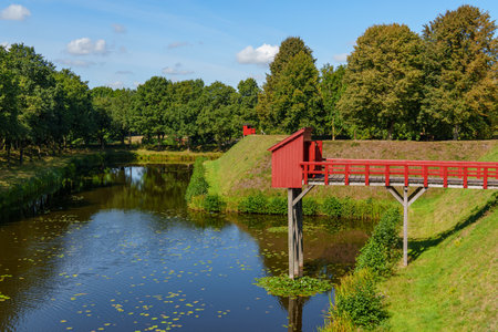 the old village Bourtange in the Netherlandsの写真素材