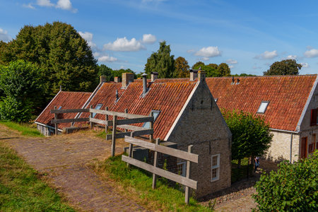 the old village Bourtange in the Netherlandsの写真素材