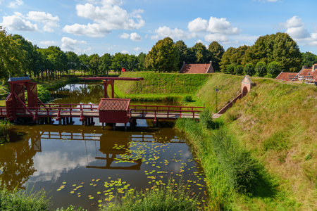the old village Bourtange in the Netherlandsの写真素材