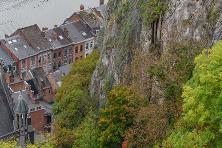 Dinant at the Meuse River in Belgiumの写真素材
