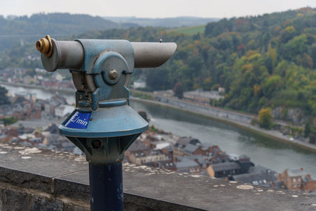 Dinant at the Meuse River in Belgiumの写真素材