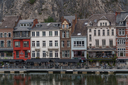Dinant at the Meuse River in Belgiumの写真素材
