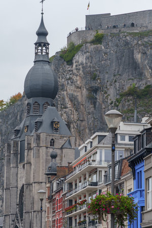 Dinant at the Meuse River in Belgiumの写真素材