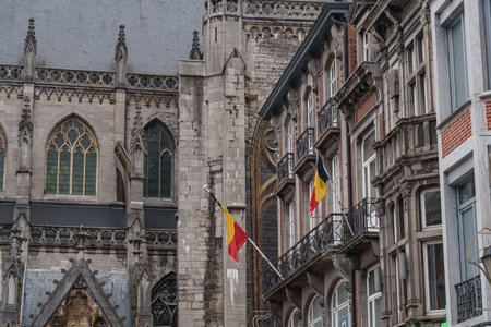 Dinant at the Meuse River in Belgiumの写真素材