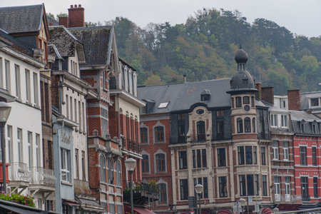 Dinant at the Meuse River in Belgiumの写真素材