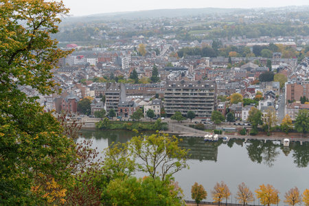 Namur city at the Meuse river in Belgium