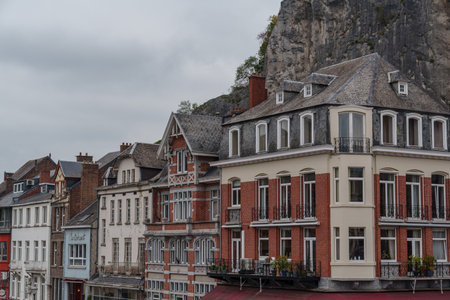Dinant at the Meuse River in Belgiumの写真素材