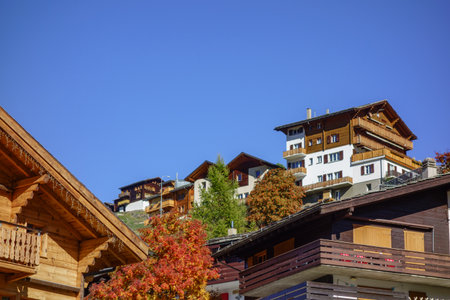 autumn time in Switzerlandの写真素材