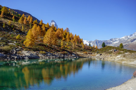 autumn time in Switzerlandの写真素材