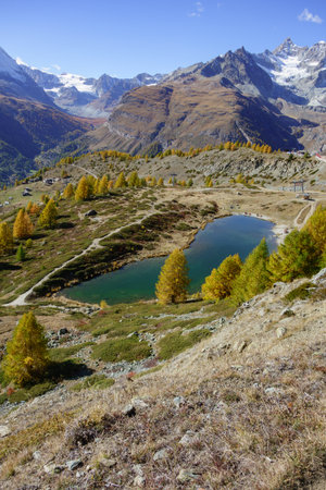 autumn time in Switzerlandの写真素材