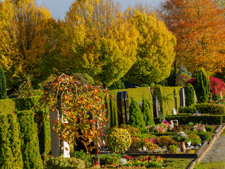 Autumn time in the German Westphaliaの写真素材