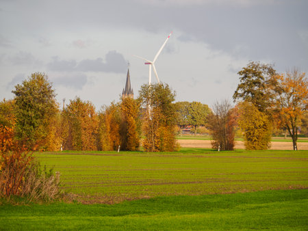 Autumn time in the German Westphaliaの写真素材